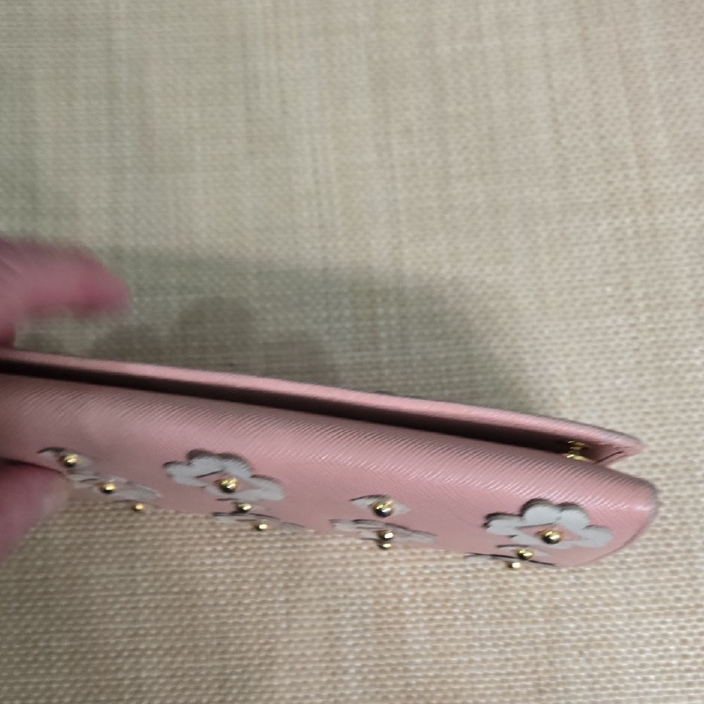 Prada Pink and White Floral Wallet EUC - Picture 12 of 15
